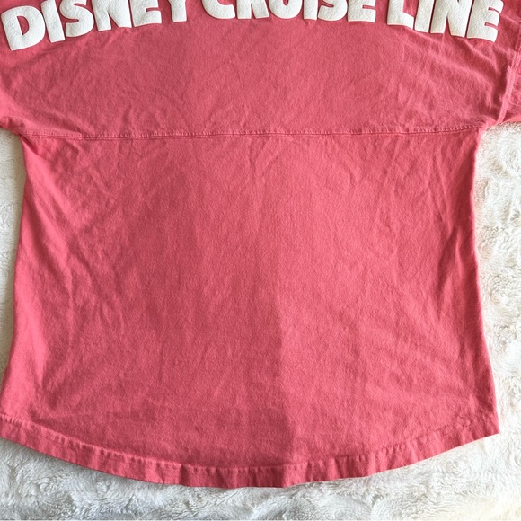Vintage Disney Cruise Line Spirit Jersey Adult Small Pink Spell Out DCL Mickey - Picture 4 of 12